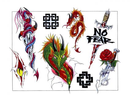 Gallery Of Color Dragon Tattoos